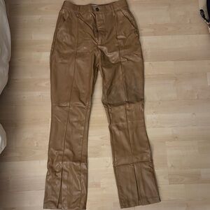 Abercrombie & Fitch Tan Leather Pants